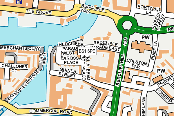 BS1 6PE map - OS OpenMap – Local (Ordnance Survey)