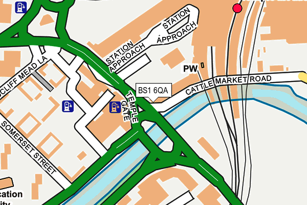 BS1 6QA map - OS OpenMap – Local (Ordnance Survey)