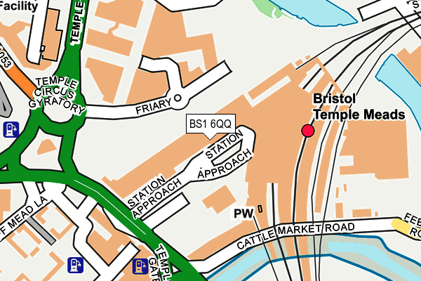 BS1 6QQ map - OS OpenMap – Local (Ordnance Survey)