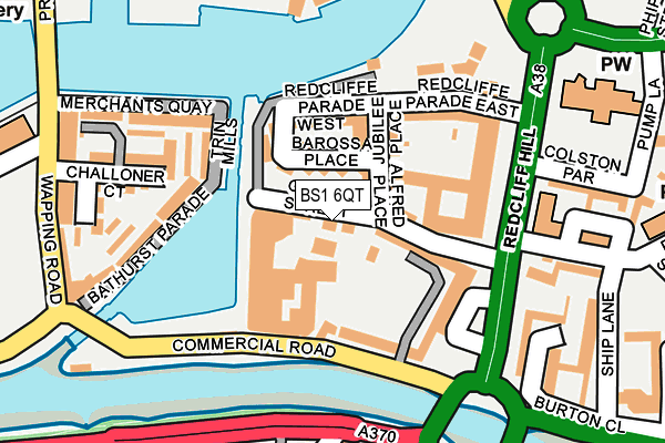 BS1 6QT map - OS OpenMap – Local (Ordnance Survey)