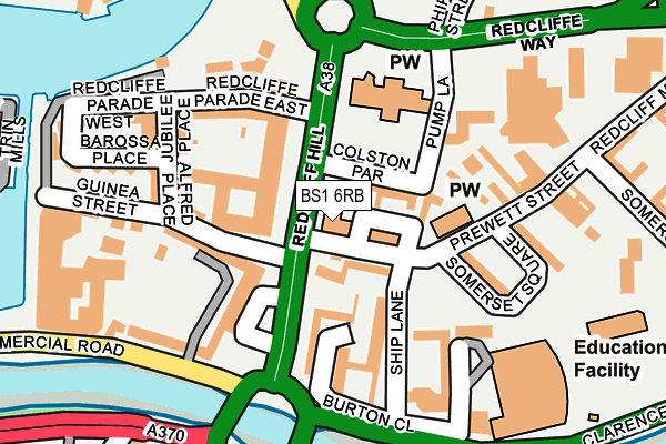 BS1 6RB map - OS OpenMap – Local (Ordnance Survey)