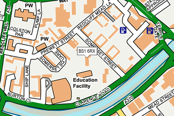 BS1 6RX map - OS OpenMap – Local (Ordnance Survey)