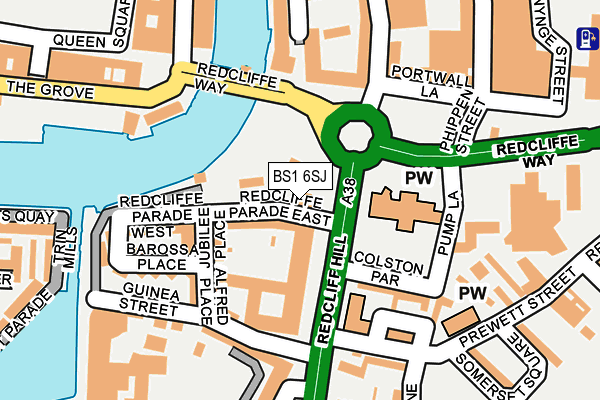 BS1 6SJ map - OS OpenMap – Local (Ordnance Survey)