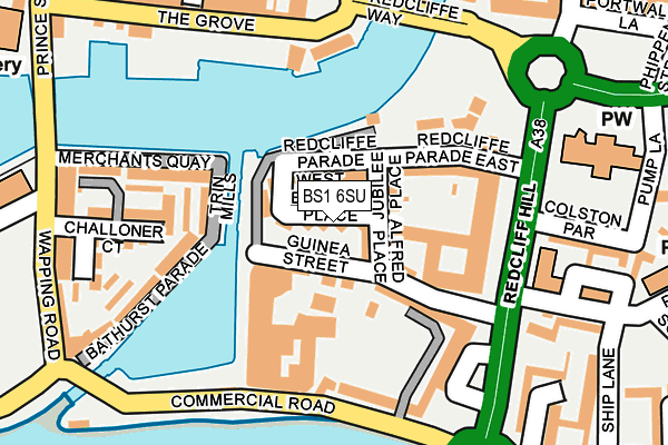 BS1 6SU map - OS OpenMap – Local (Ordnance Survey)