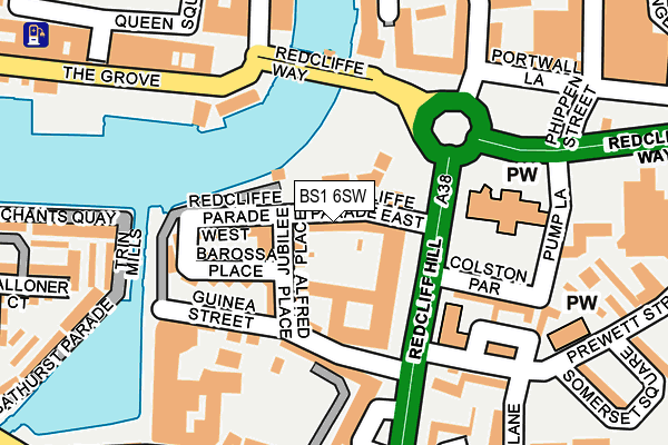 BS1 6SW map - OS OpenMap – Local (Ordnance Survey)