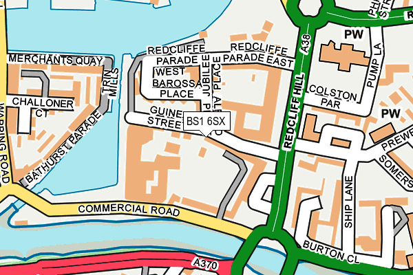 BS1 6SX map - OS OpenMap – Local (Ordnance Survey)