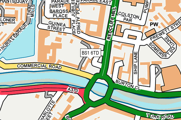 BS1 6TD map - OS OpenMap – Local (Ordnance Survey)