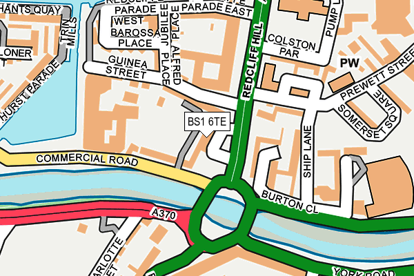 BS1 6TE map - OS OpenMap – Local (Ordnance Survey)