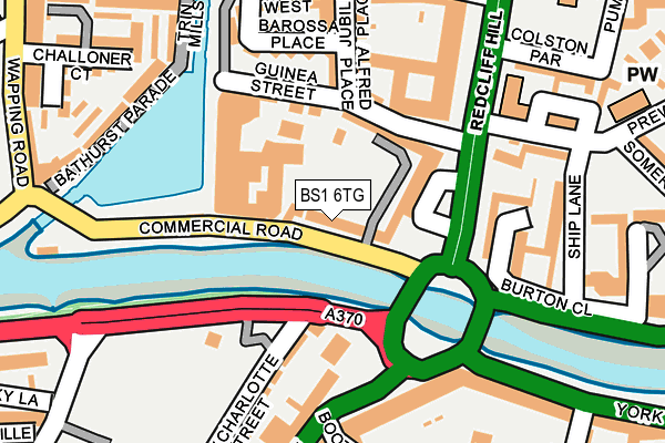 BS1 6TG map - OS OpenMap – Local (Ordnance Survey)