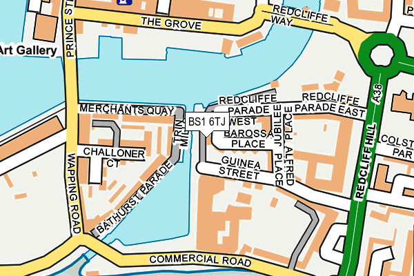 BS1 6TJ map - OS OpenMap – Local (Ordnance Survey)