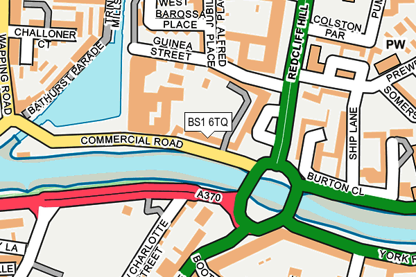 BS1 6TQ map - OS OpenMap – Local (Ordnance Survey)