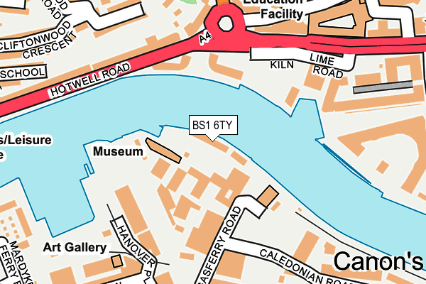 BS1 6TY map - OS OpenMap – Local (Ordnance Survey)
