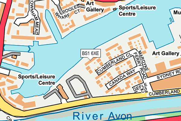 BS1 6XE map - OS OpenMap – Local (Ordnance Survey)