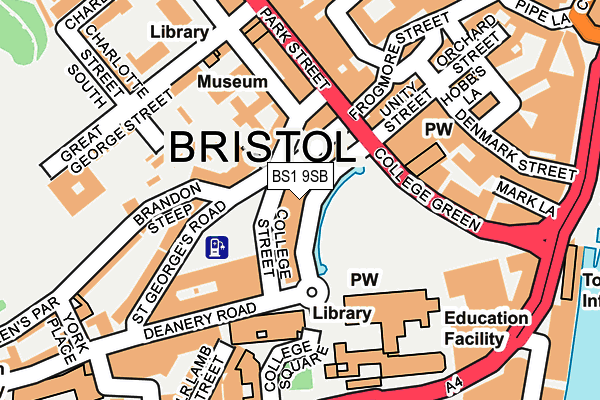 BS1 9SB map - OS OpenMap – Local (Ordnance Survey)