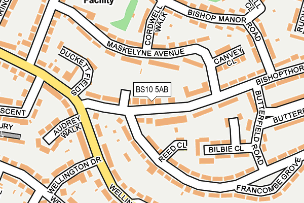 BS10 5AB map - OS OpenMap – Local (Ordnance Survey)