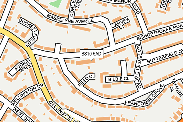 BS10 5AD map - OS OpenMap – Local (Ordnance Survey)