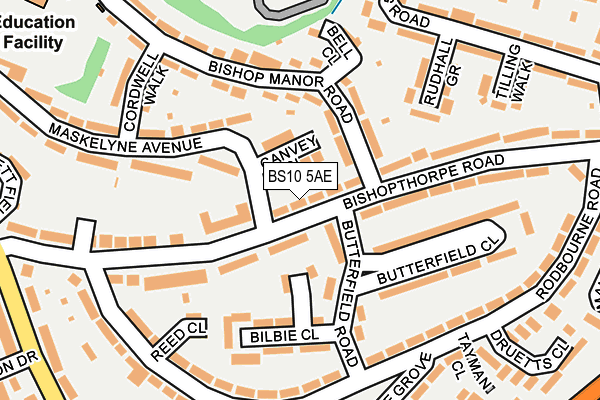 BS10 5AE map - OS OpenMap – Local (Ordnance Survey)