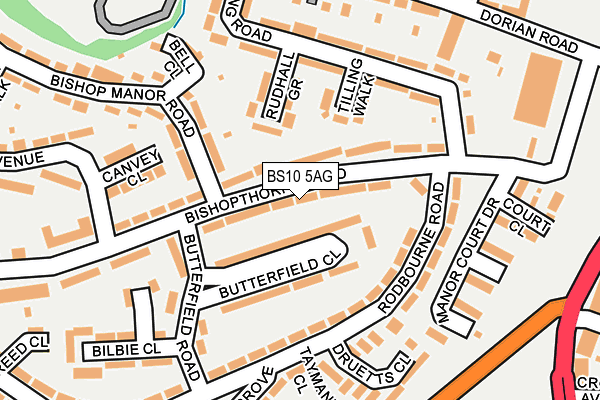 BS10 5AG map - OS OpenMap – Local (Ordnance Survey)