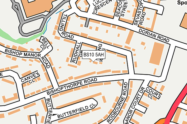 BS10 5AH map - OS OpenMap – Local (Ordnance Survey)