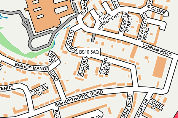 BS10 5AQ map - OS OpenMap – Local (Ordnance Survey)