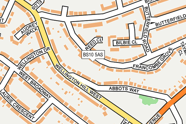 BS10 5AS map - OS OpenMap – Local (Ordnance Survey)