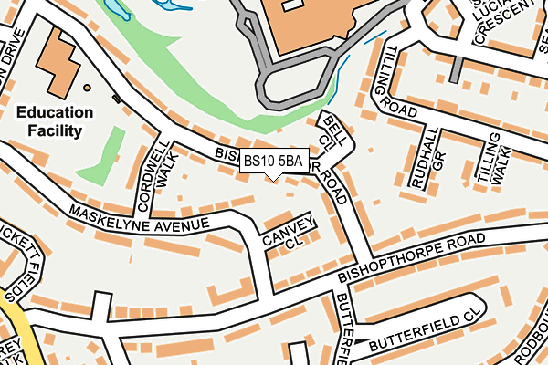BS10 5BA map - OS OpenMap – Local (Ordnance Survey)