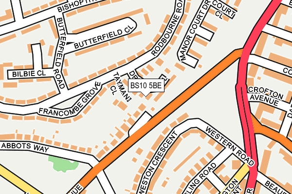 BS10 5BE map - OS OpenMap – Local (Ordnance Survey)