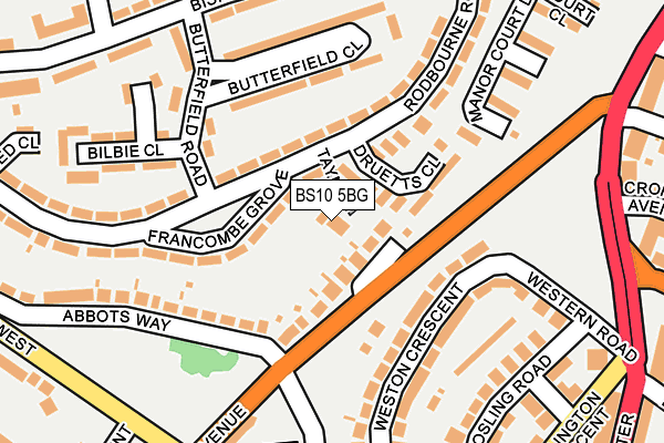 BS10 5BG map - OS OpenMap – Local (Ordnance Survey)
