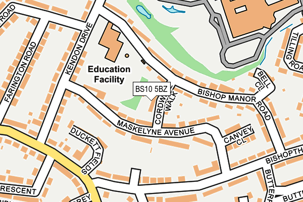 BS10 5BZ map - OS OpenMap – Local (Ordnance Survey)