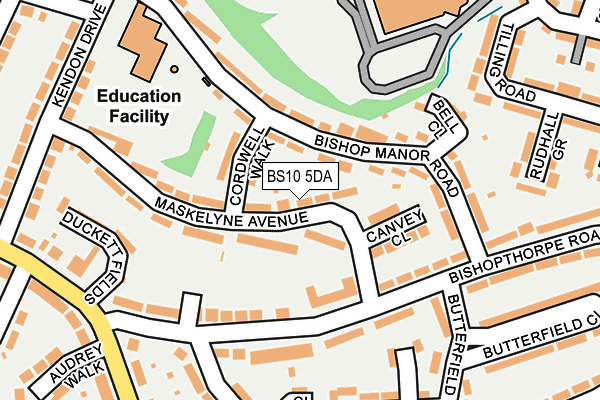 BS10 5DA map - OS OpenMap – Local (Ordnance Survey)