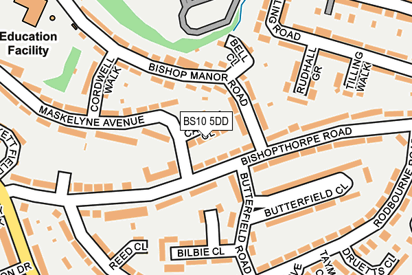 BS10 5DD map - OS OpenMap – Local (Ordnance Survey)