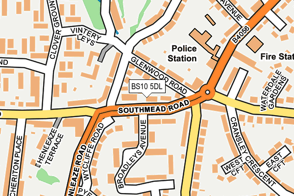 BS10 5DL map - OS OpenMap – Local (Ordnance Survey)