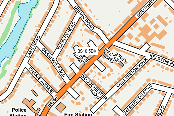 BS10 5DX map - OS OpenMap – Local (Ordnance Survey)