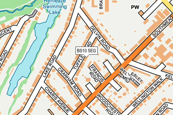 BS10 5EG map - OS OpenMap – Local (Ordnance Survey)