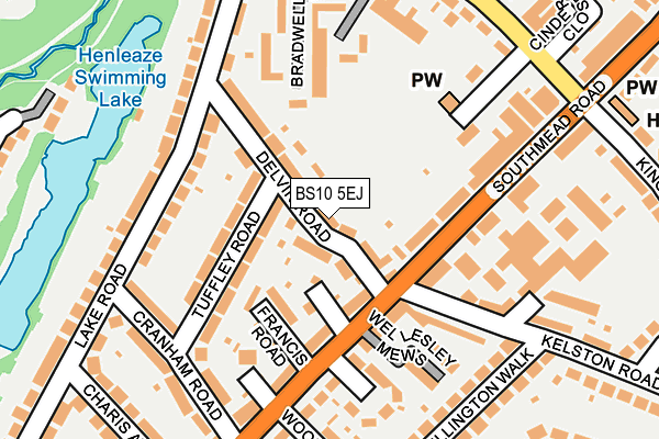 BS10 5EJ map - OS OpenMap – Local (Ordnance Survey)