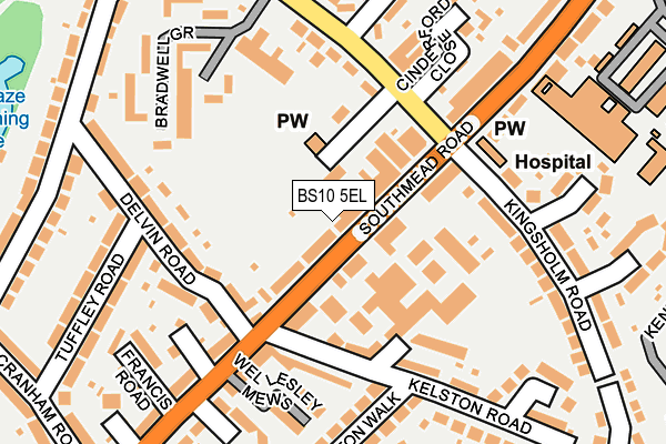 BS10 5EL map - OS OpenMap – Local (Ordnance Survey)