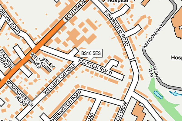 BS10 5ES map - OS OpenMap – Local (Ordnance Survey)