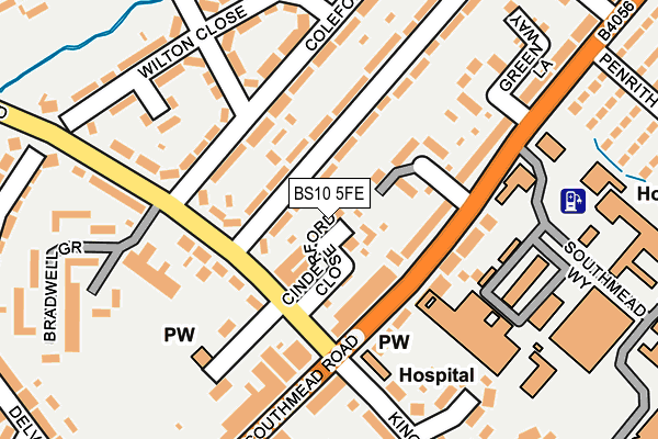 BS10 5FE map - OS OpenMap – Local (Ordnance Survey)