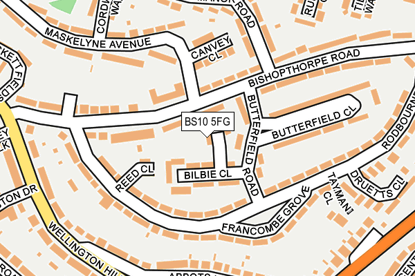 BS10 5FG map - OS OpenMap – Local (Ordnance Survey)