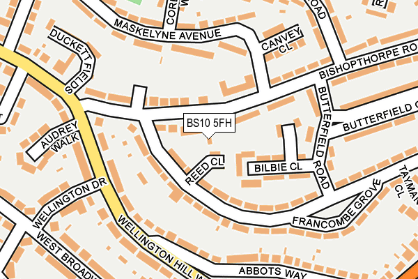 BS10 5FH map - OS OpenMap – Local (Ordnance Survey)