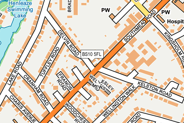 BS10 5FL map - OS OpenMap – Local (Ordnance Survey)