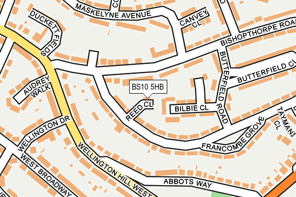 BS10 5HB map - OS OpenMap – Local (Ordnance Survey)