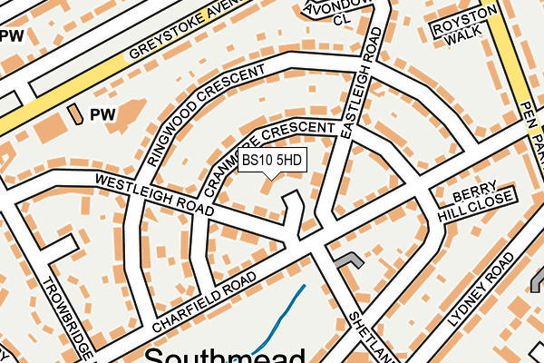 BS10 5HD map - OS OpenMap – Local (Ordnance Survey)