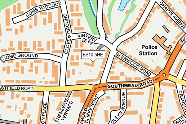 BS10 5HE map - OS OpenMap – Local (Ordnance Survey)