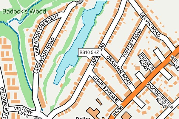 BS10 5HZ map - OS OpenMap – Local (Ordnance Survey)