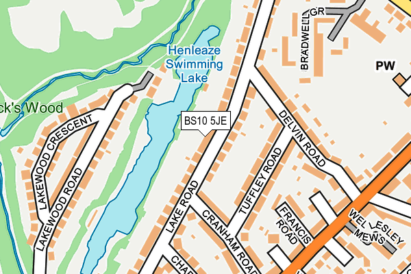 BS10 5JE map - OS OpenMap – Local (Ordnance Survey)