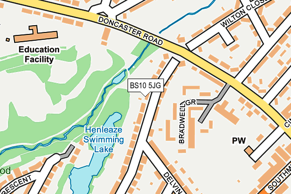 BS10 5JG map - OS OpenMap – Local (Ordnance Survey)