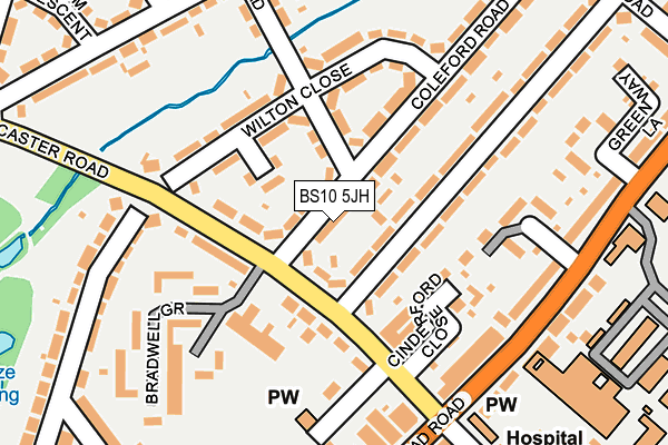 BS10 5JH map - OS OpenMap – Local (Ordnance Survey)