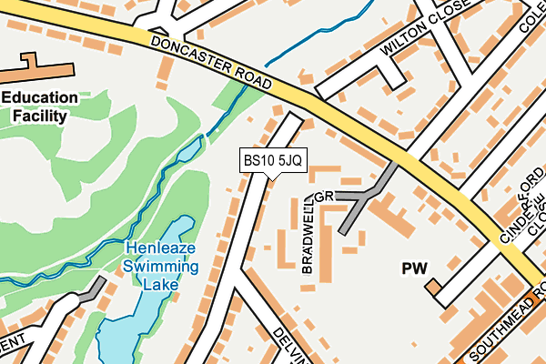 BS10 5JQ map - OS OpenMap – Local (Ordnance Survey)