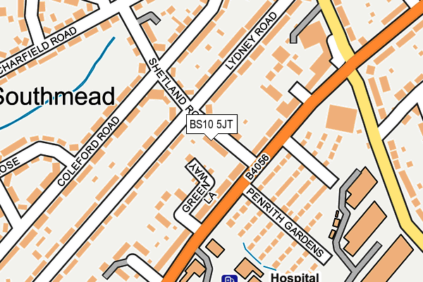 BS10 5JT map - OS OpenMap – Local (Ordnance Survey)